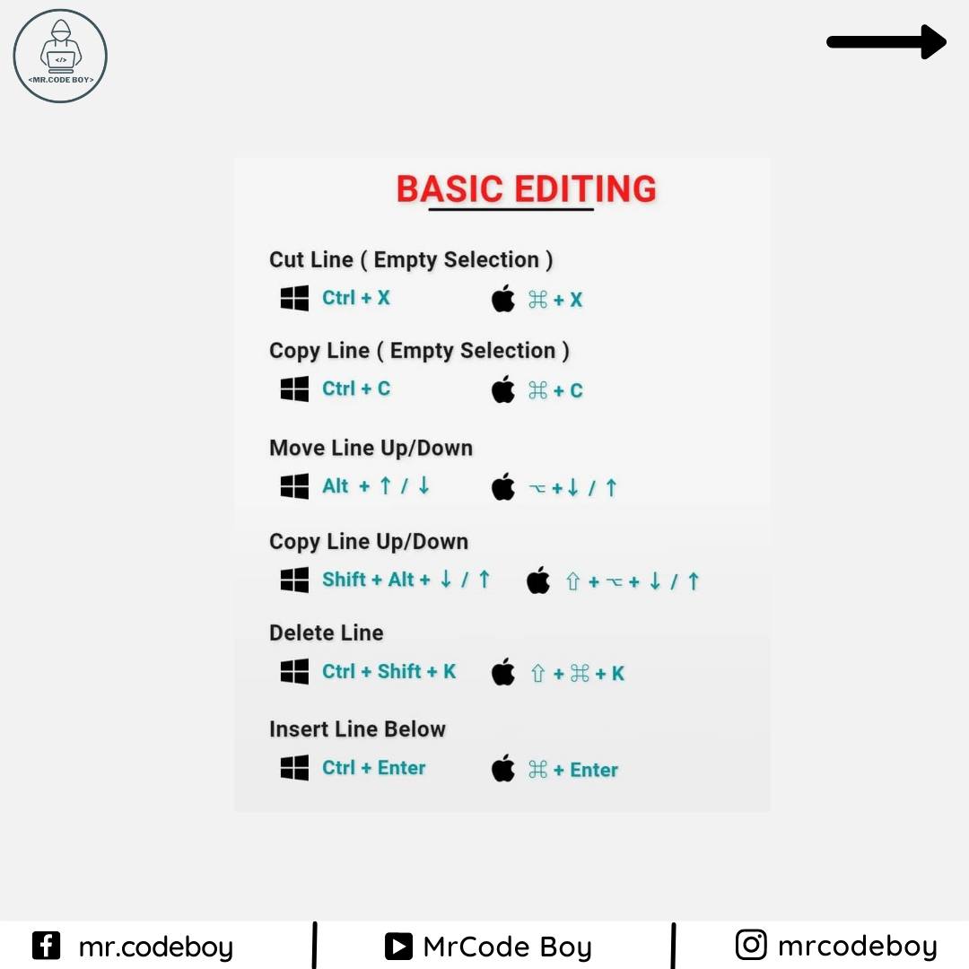 Mr.Code Boy - 45 VS Code Shortcuts For Web Developers
