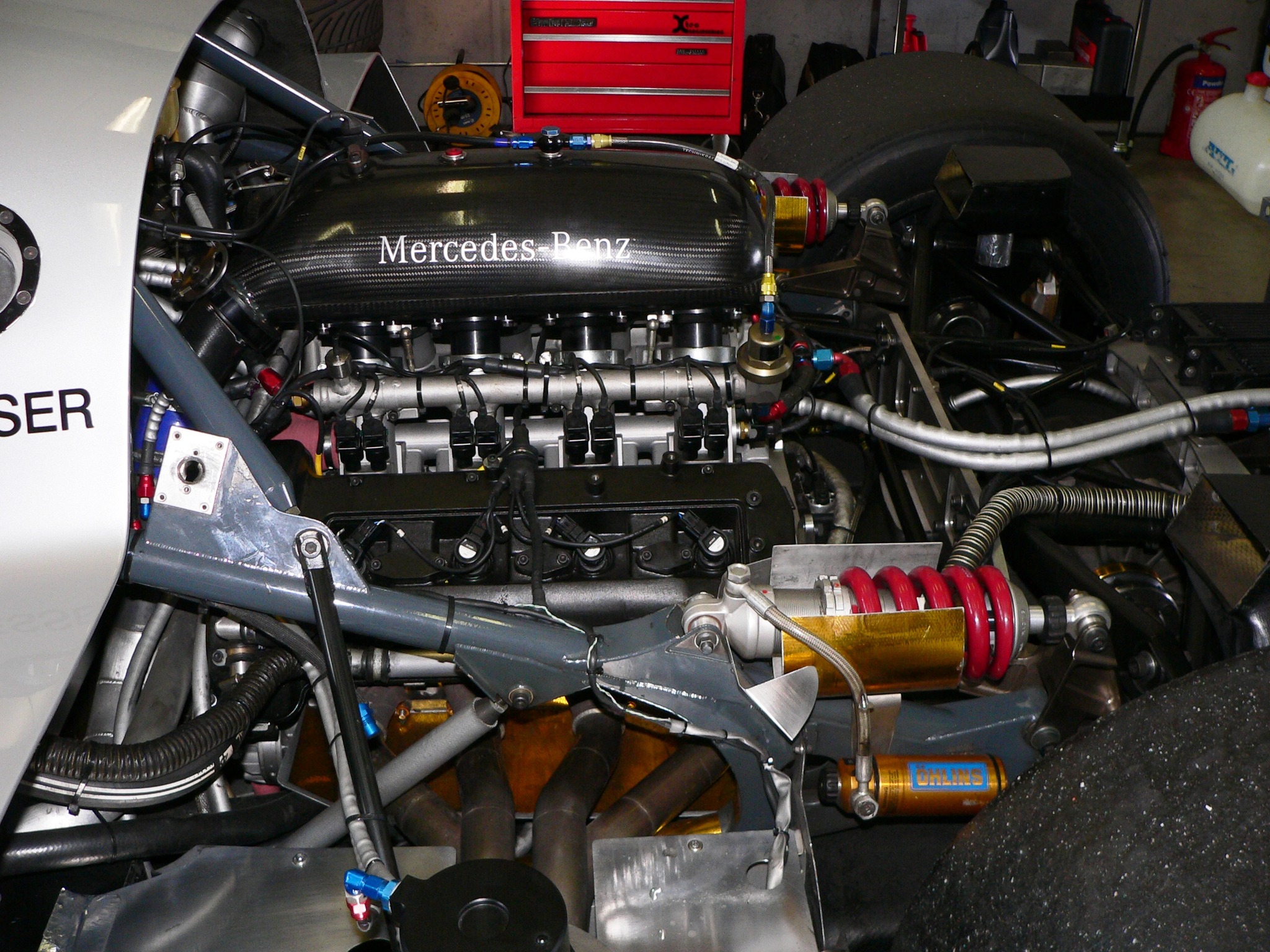 The Sauber Mercedes together with the gorgeous Kouros colour