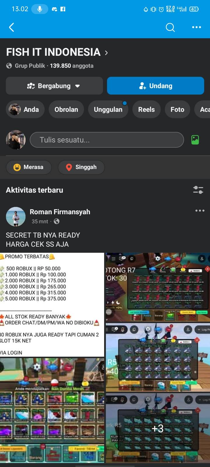 FISH IT INDONESIA | Asli kah fee rekber di Julie Sean transaksi di ...