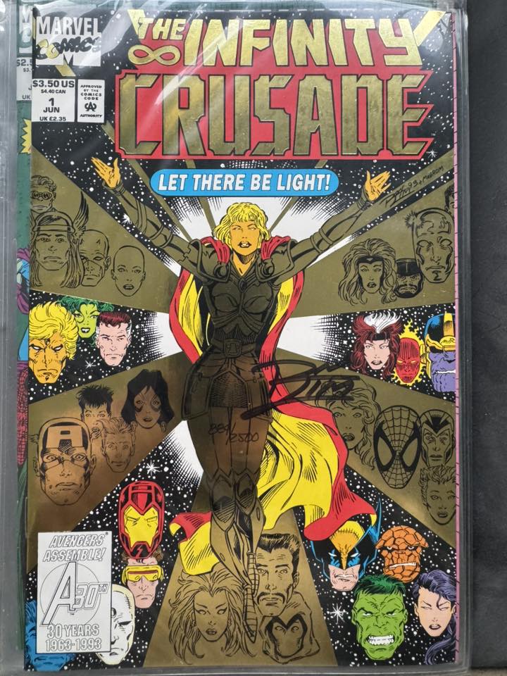 What is the comic book panel art card featuring Ron Lim