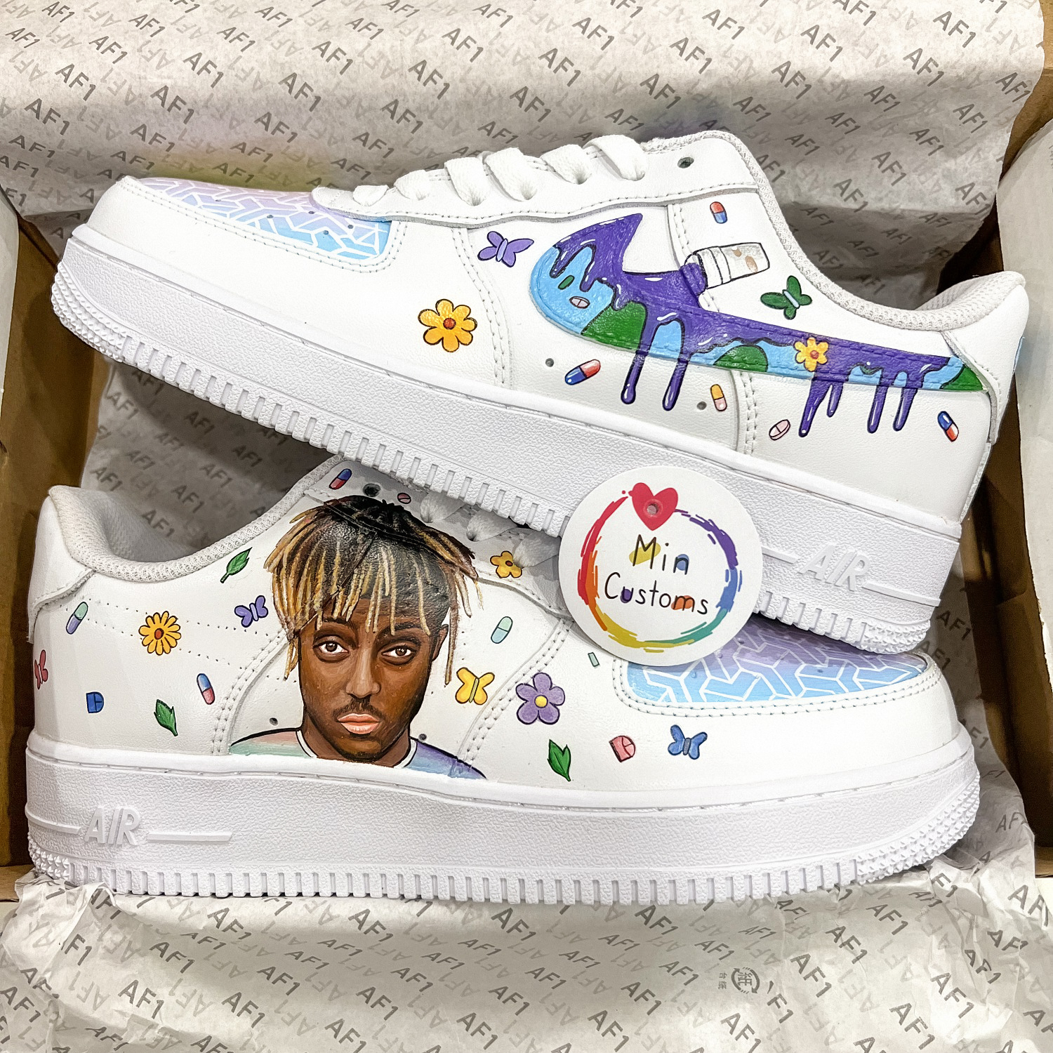 Min Customs - Juice WRLD Air Force 1 Custom 📥 IG:...