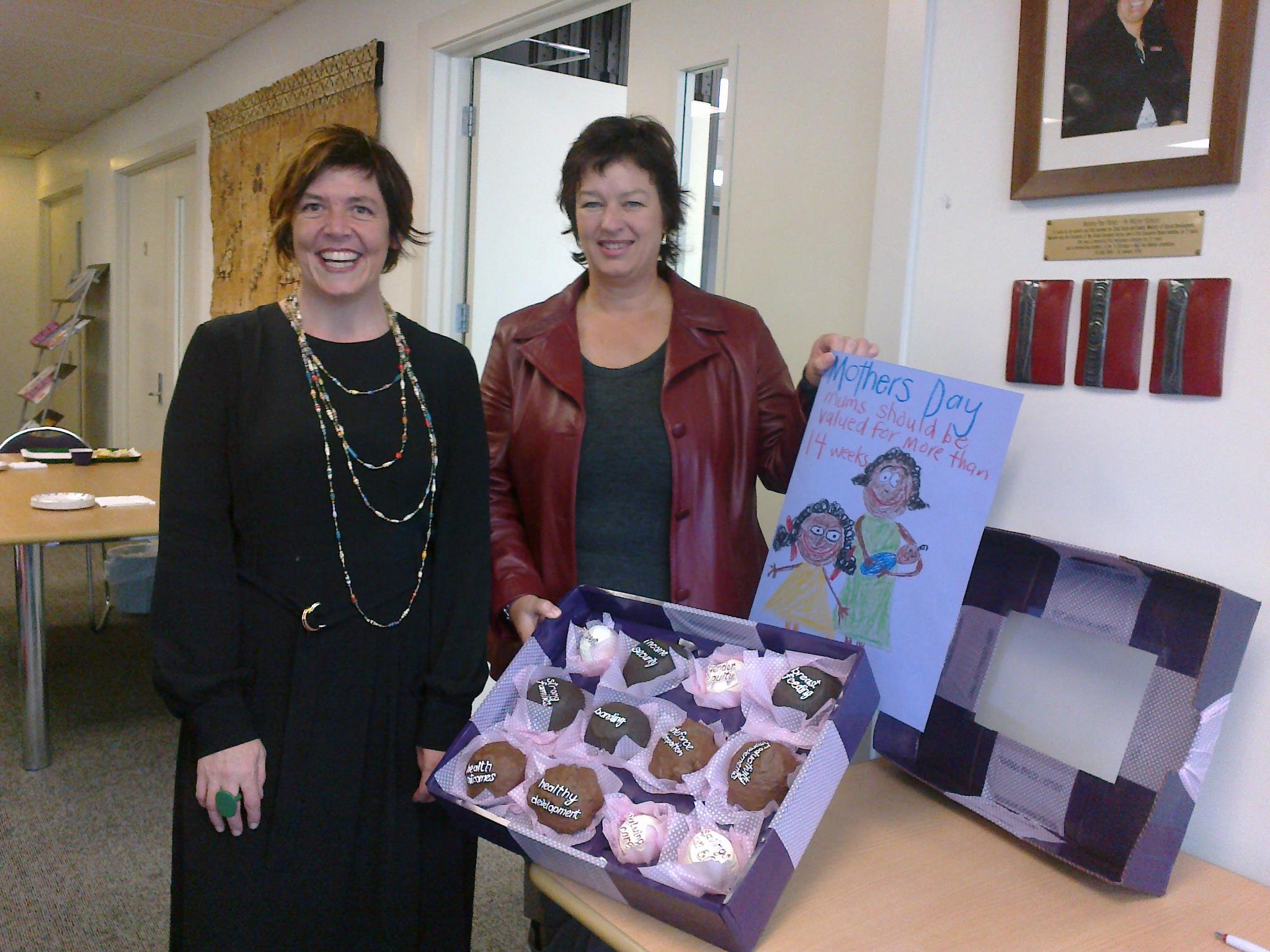 New - Green MP Jan Logie and Labour MP Sue Moroney at out paid parental ...