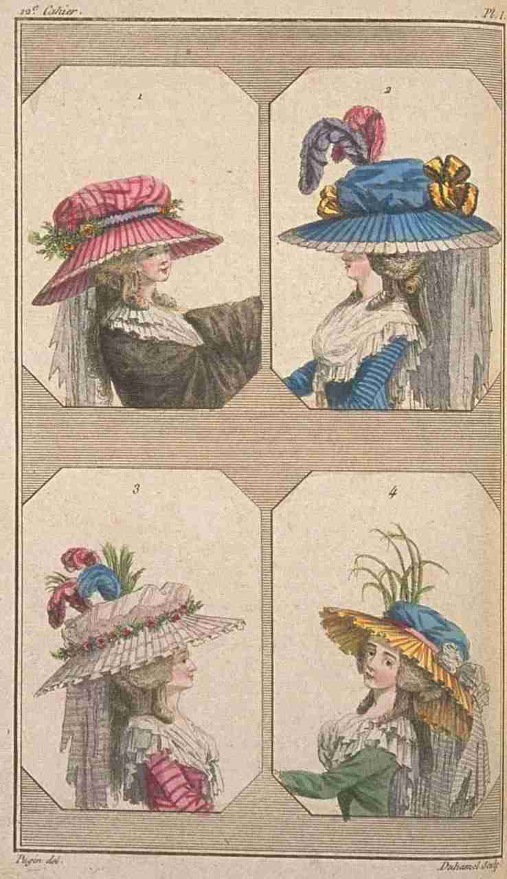 18th century French fashion trends from Cabinet des Modes ou Les
