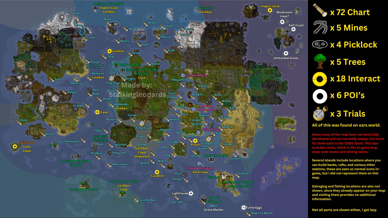 RuneScape Videos | I mapped 100+ charting, resource, and interactable ...