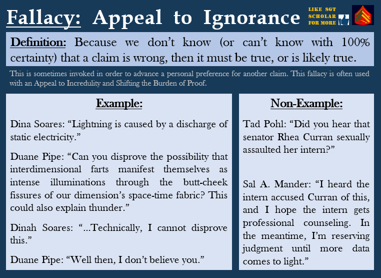 Sgt - For more fallacies, see the links Carpe Datum and Semper Sci ...