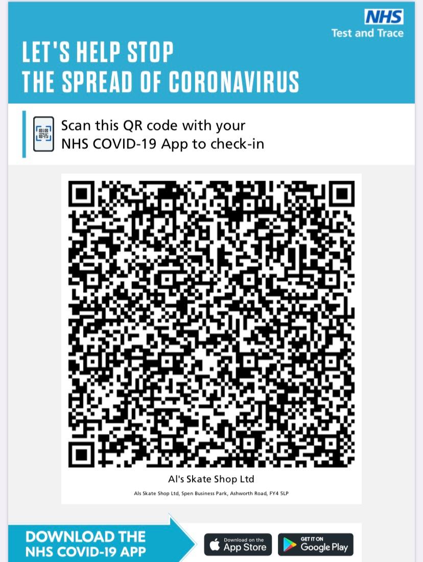 Al's Skate Shop - The NHS QR Code you will notice is now... | Facebook