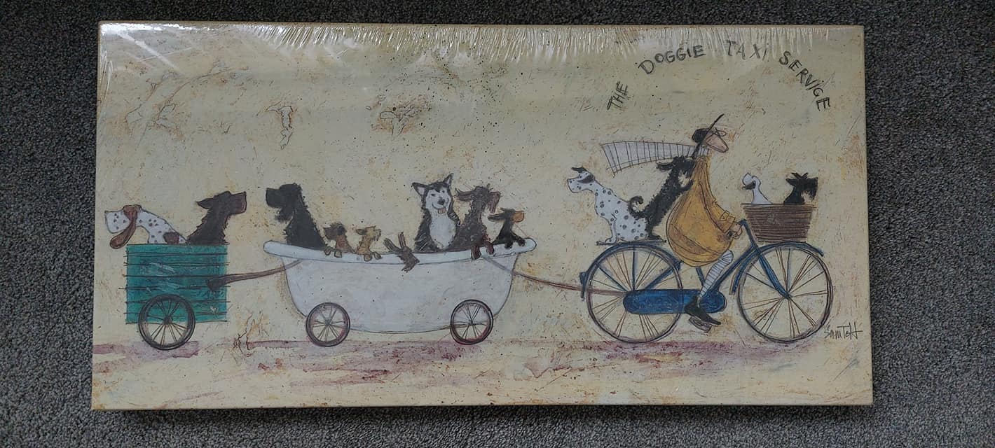 Elegant dog painting found at flea market