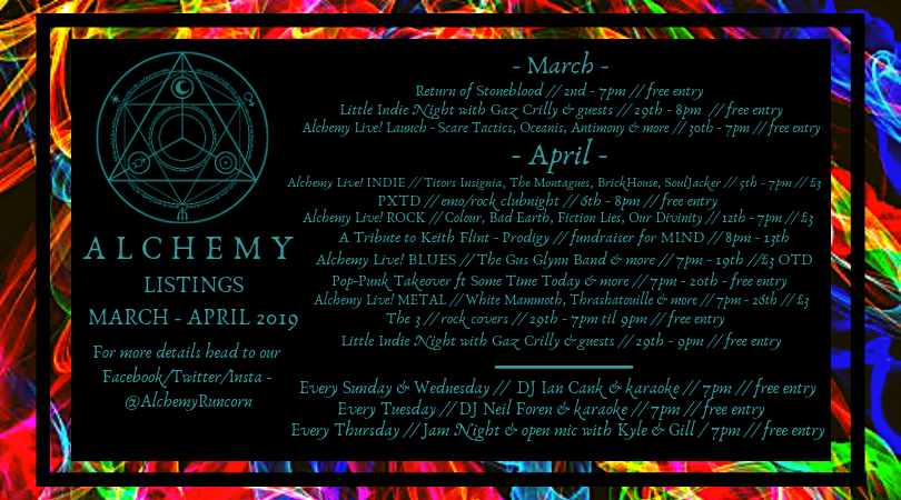 Alchemy Live Music Bar - Runcorn - March and April listings for Alchemy ...