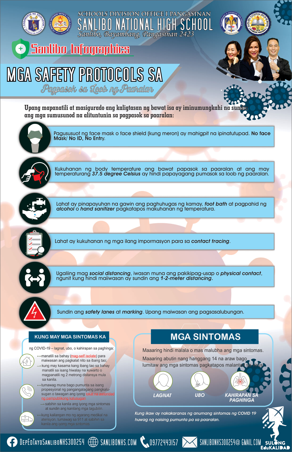 Mga Safety Protocols sa... - DepEd Tayo Sanlibo NHS 300254 | Facebook