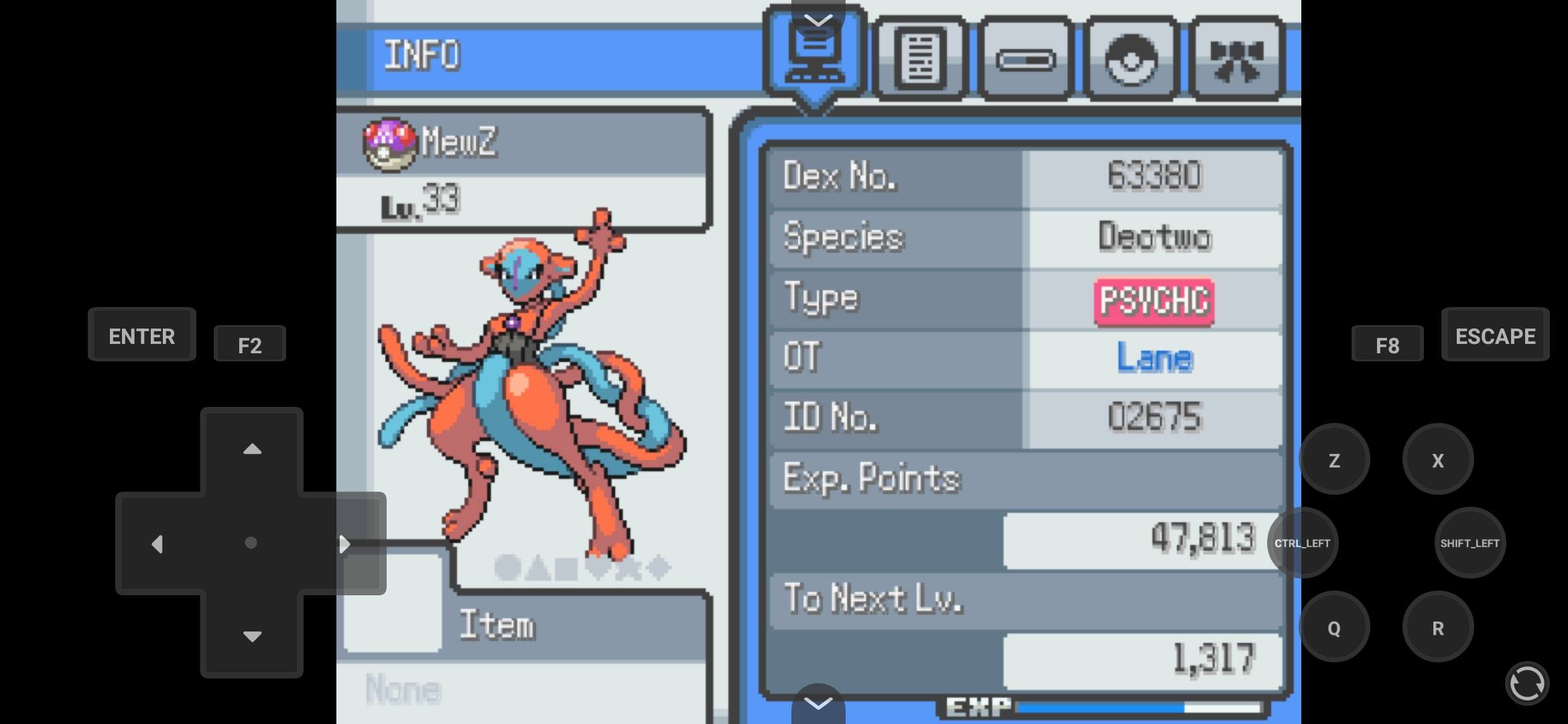 Legendary/mythical Pokémon team in Pokémon Infinite Fusion