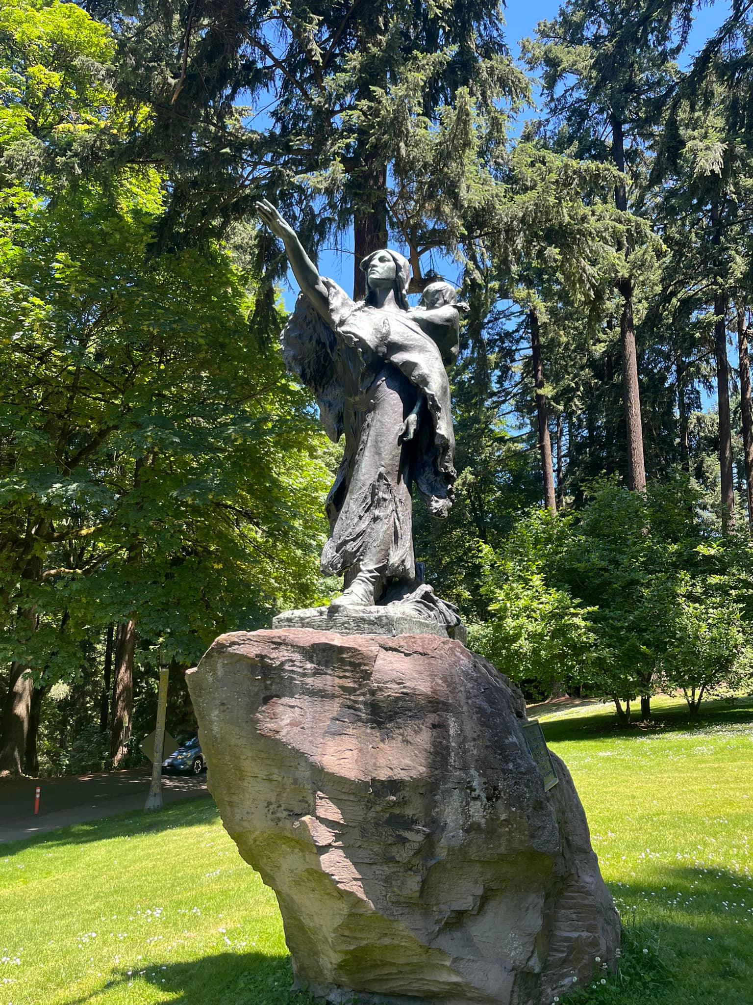 Sacajawea Statue in Washington Park, Portland