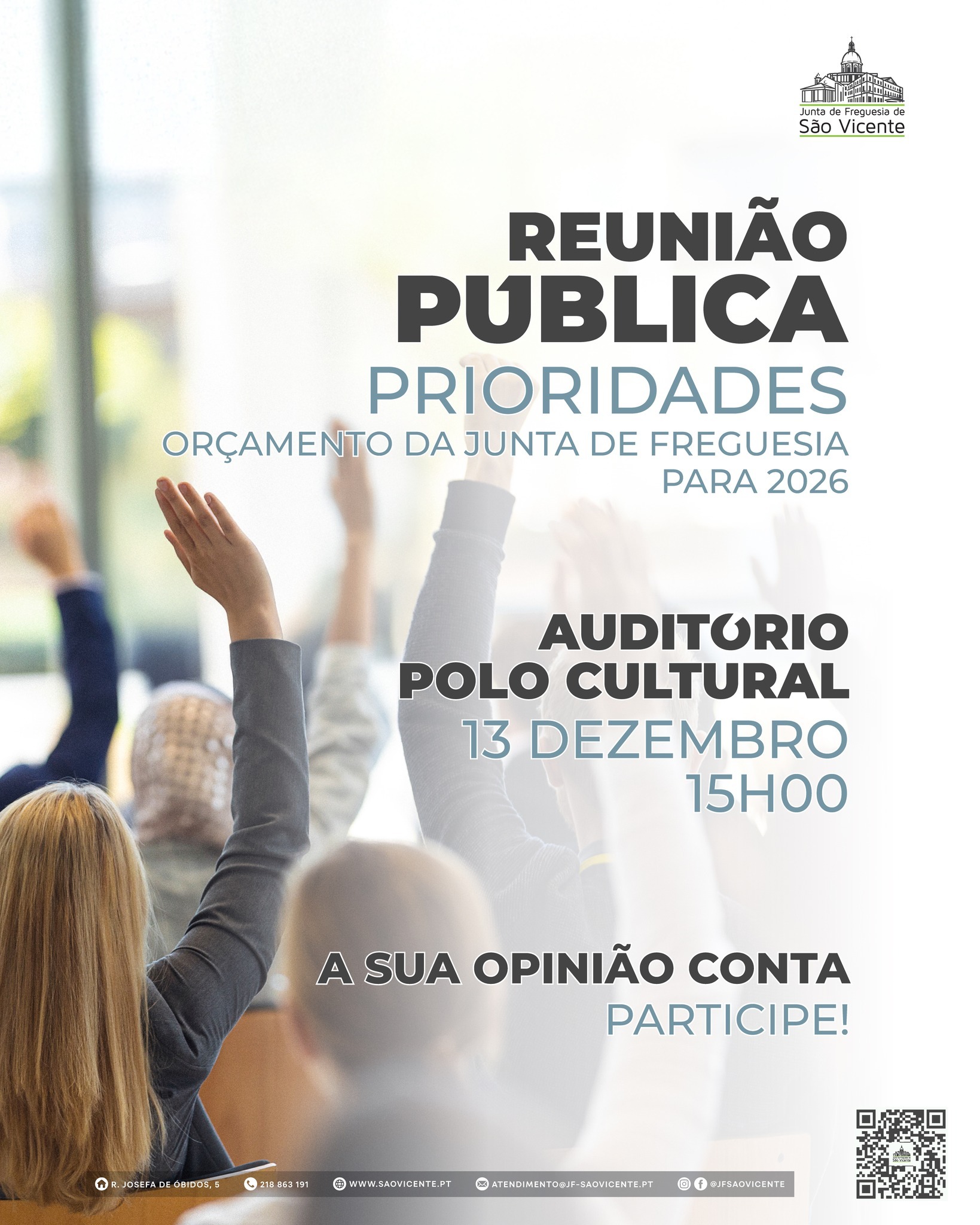 Reunião Pública - Orçamento da Junta de Freguesia para 2026