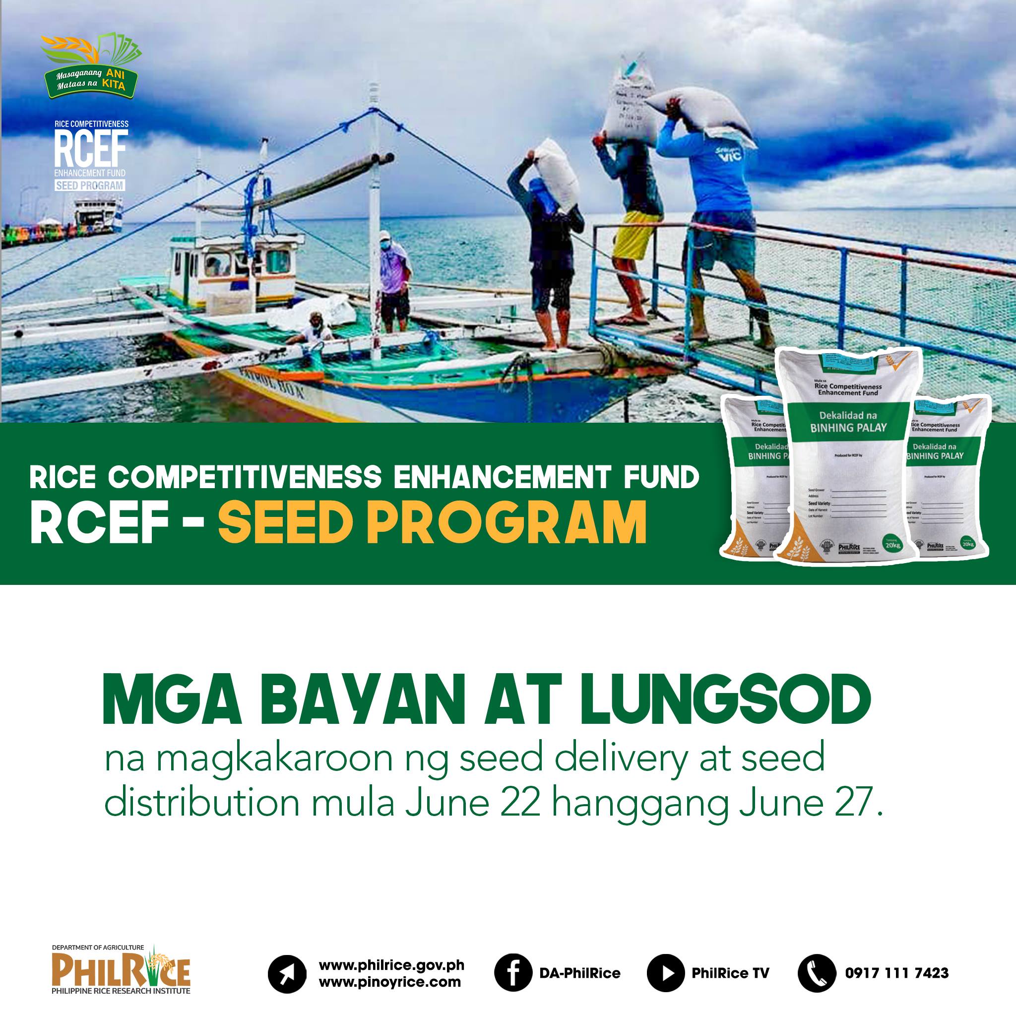 DA-PhilRice - BAYAN AT LUNGSOD NA MAGKAKAROON NG RCEF SEED...