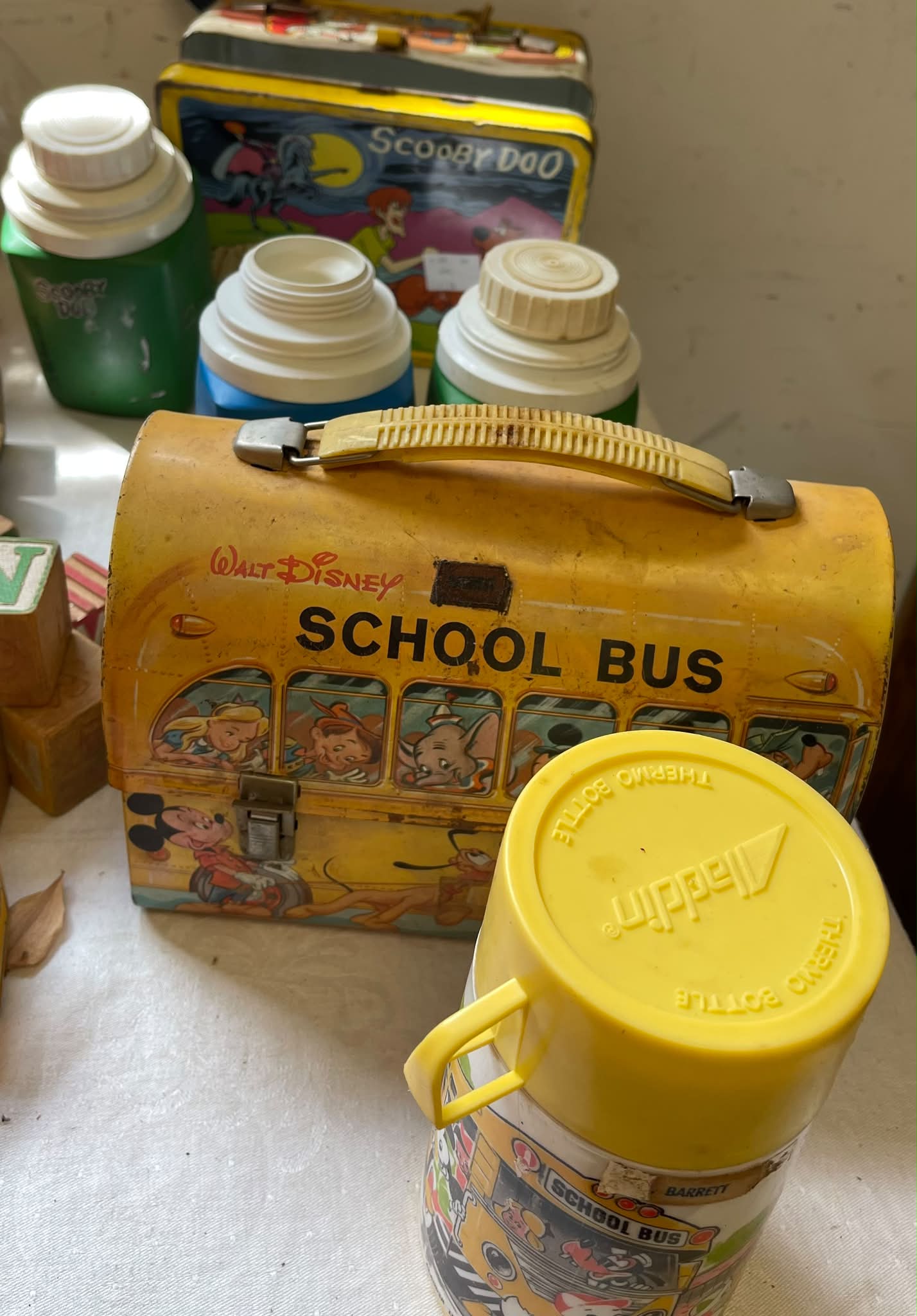 Vintage Disney school bus lunchbox from first grade