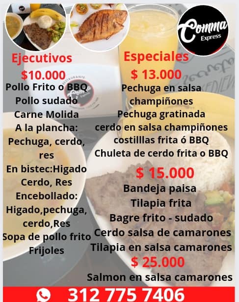 Comma Express - Disfruta de nuestro Variado menú....