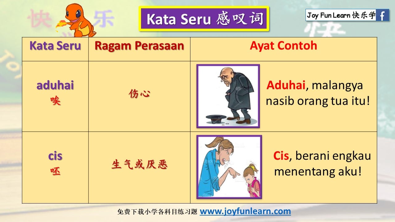 分享 👉 Kata Seru 感叹词 - 快乐学 Joy Fun Learn