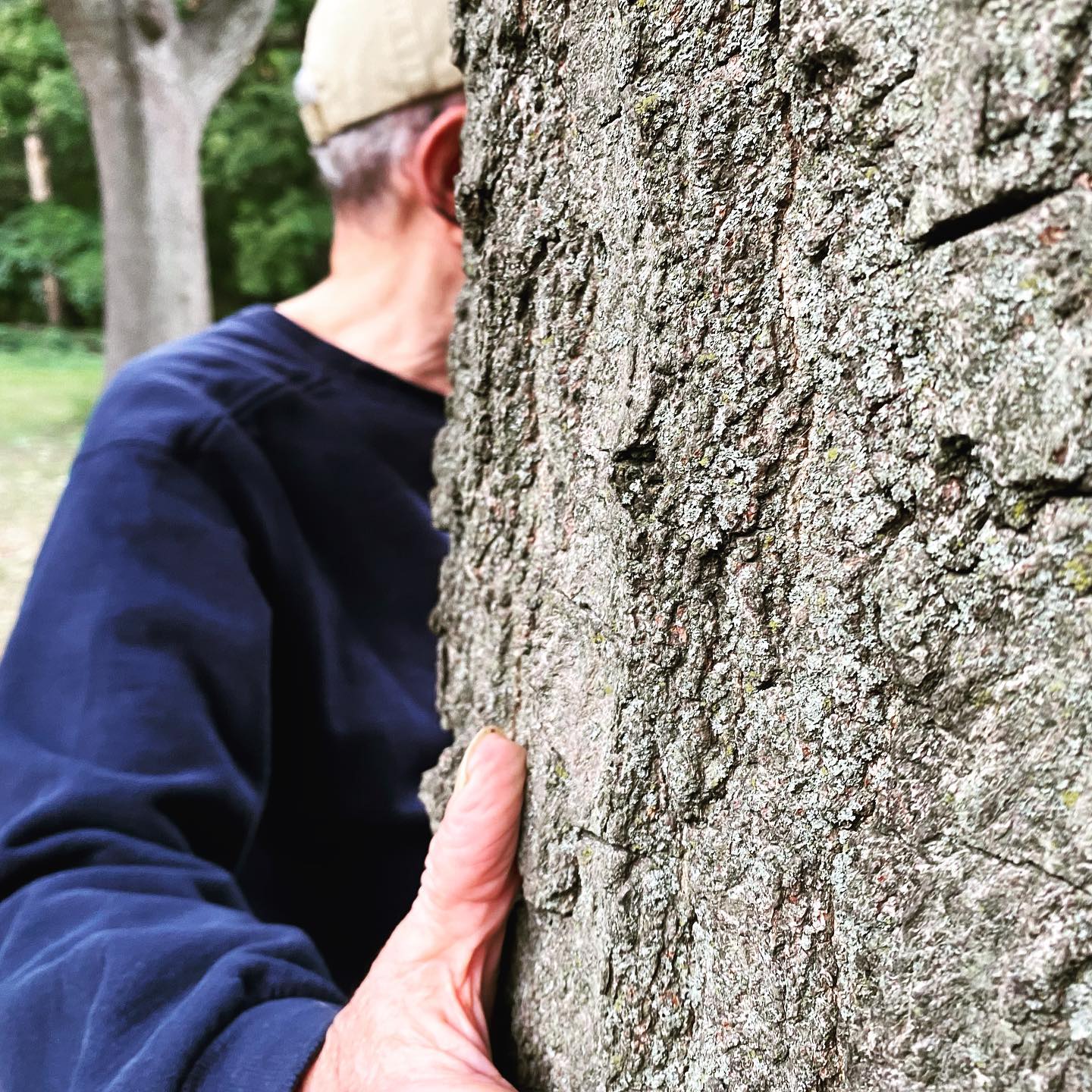 Ruthy - Papi reluctantly hugging a tree with me. Deep down I know he ...