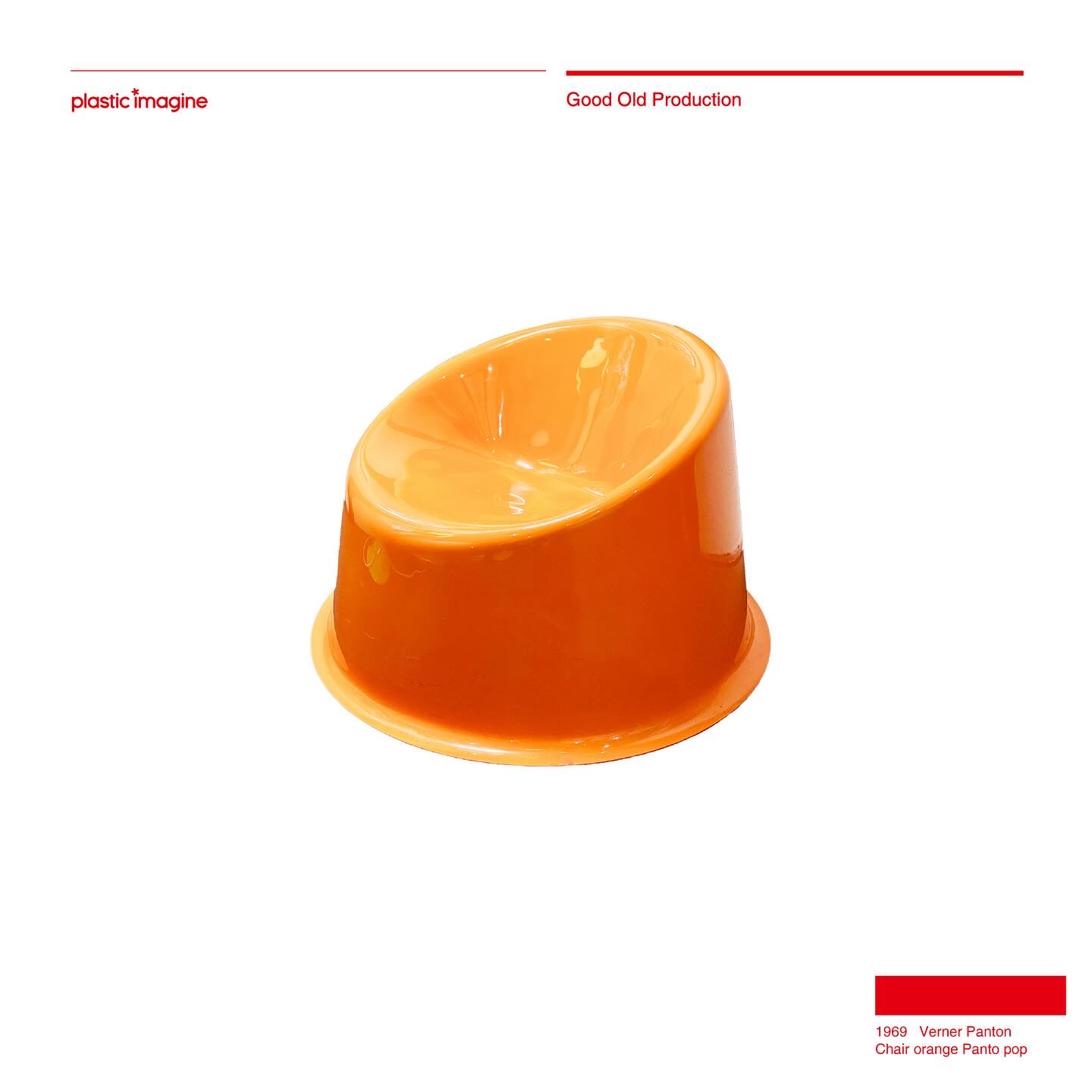 good old production 1969 Verner Panton chair orange Panto pop ABS 