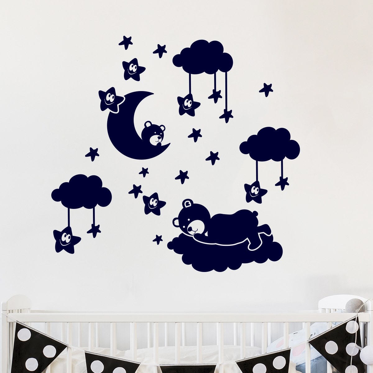 Stickers Muraux Ours Autocollant Mural Petit Ours Lit Un Livre Sticker