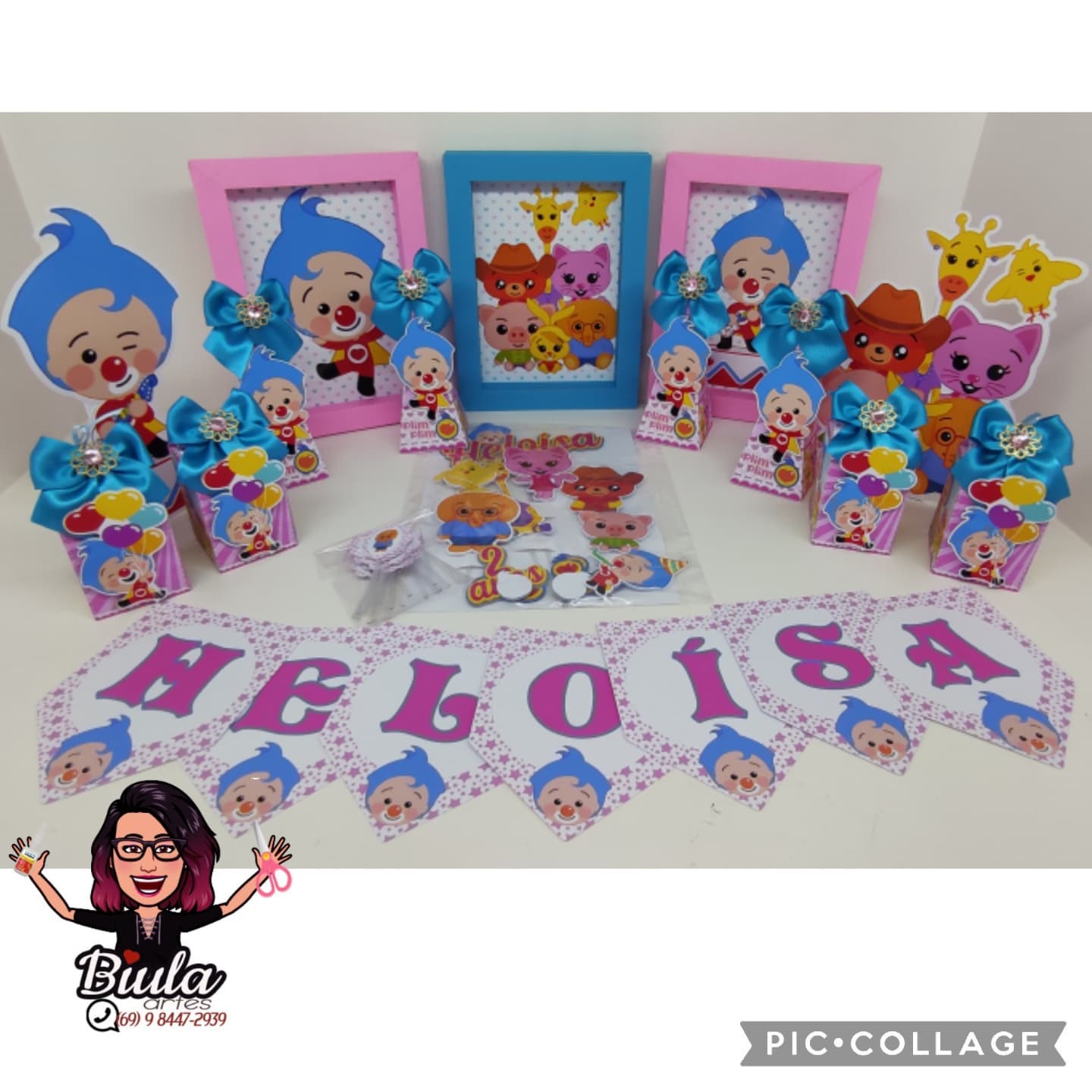 Biula Artes - Kit só um bolinho Palhaço Plim Plim