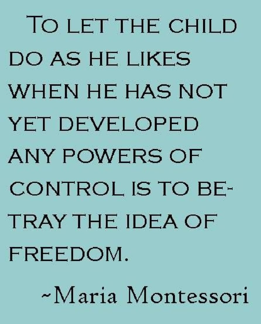 Self discipline in a child is... - Montessori Learning Centre