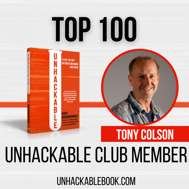 Congratulations to Tony Colson, our... - Kary Oberbrunner | Facebook