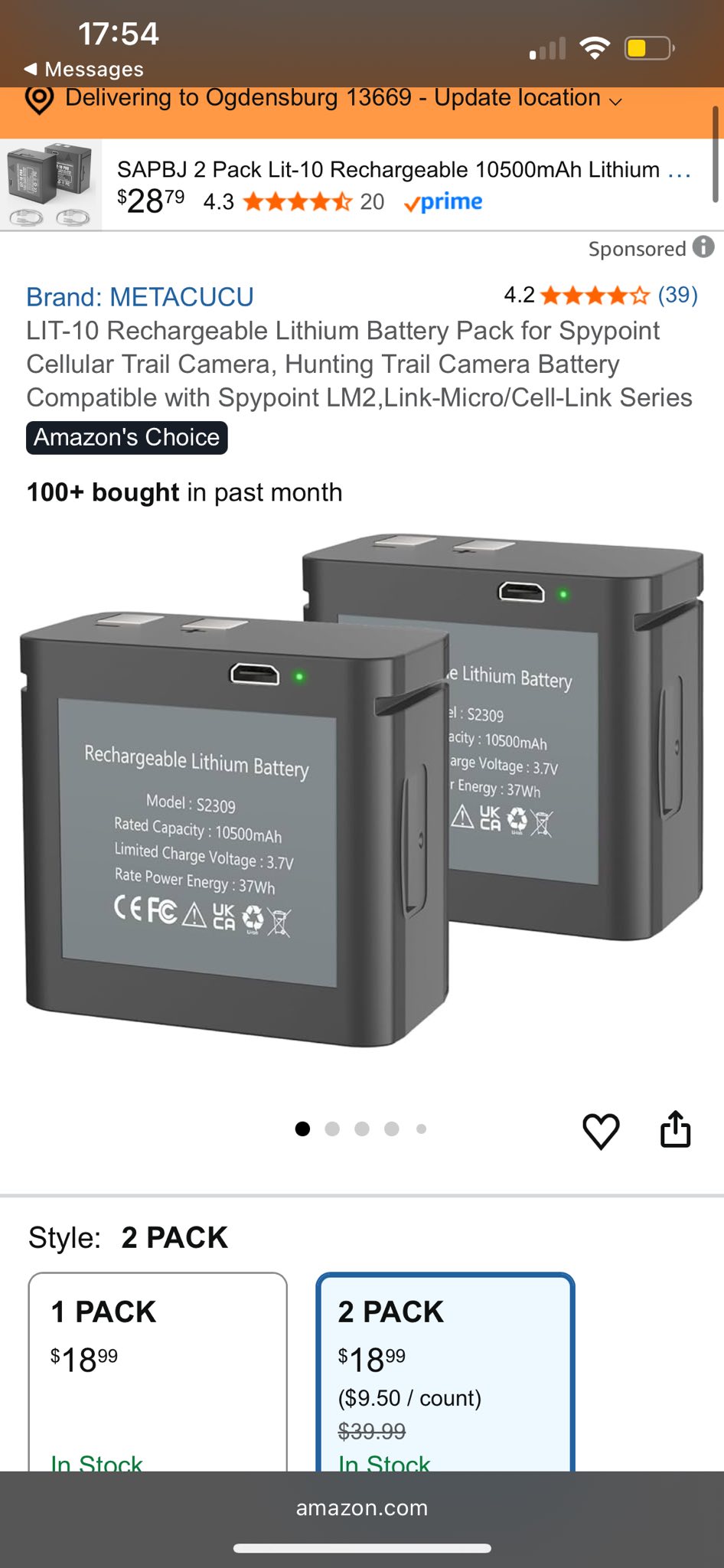 3-Pack 10500Mah Rechargeable LIT-10Battery Compatible with