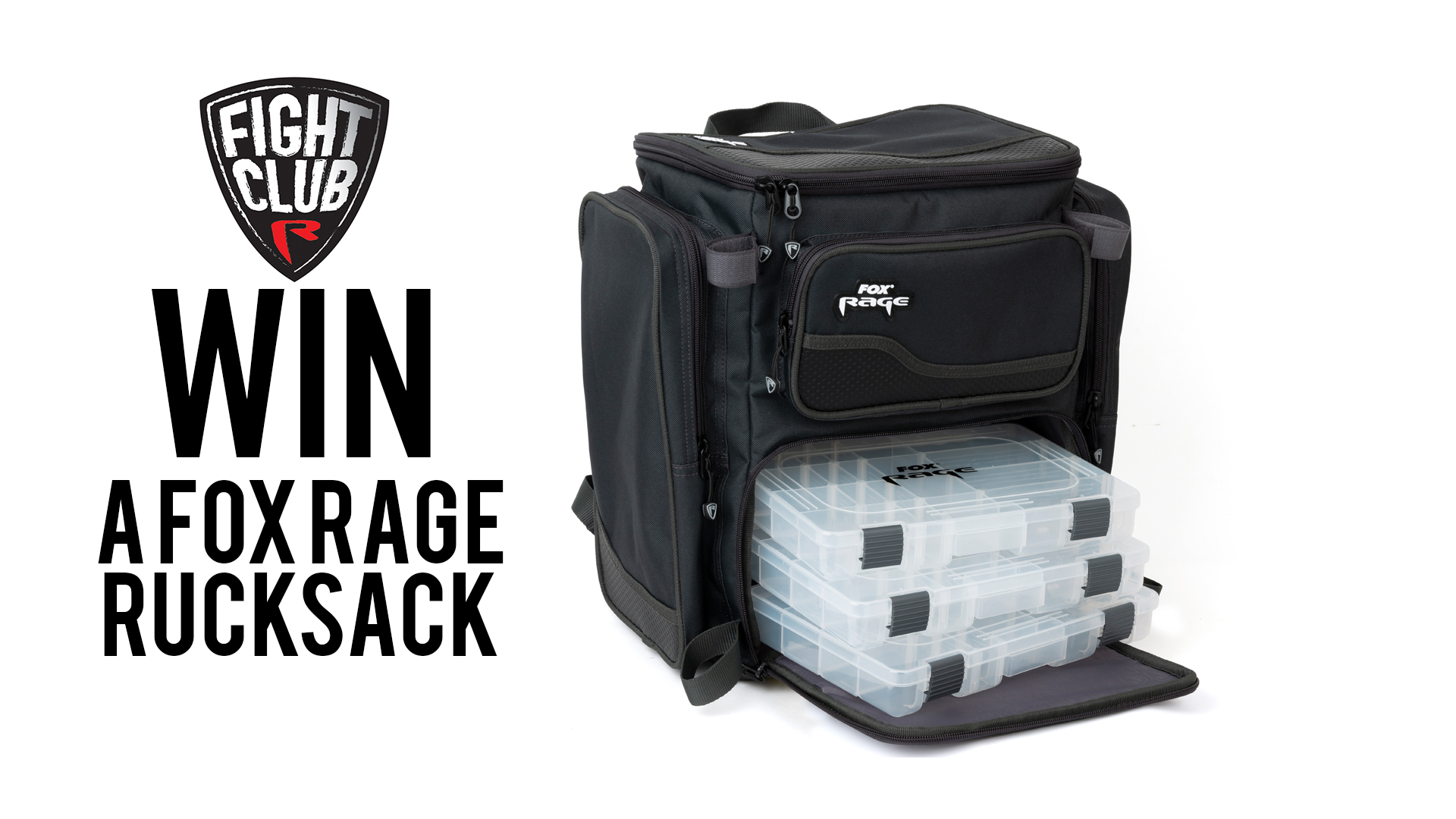 Fox - WIN!! A Fox Rage rucksack loaded with lure boxes. Worth £49.99 ...