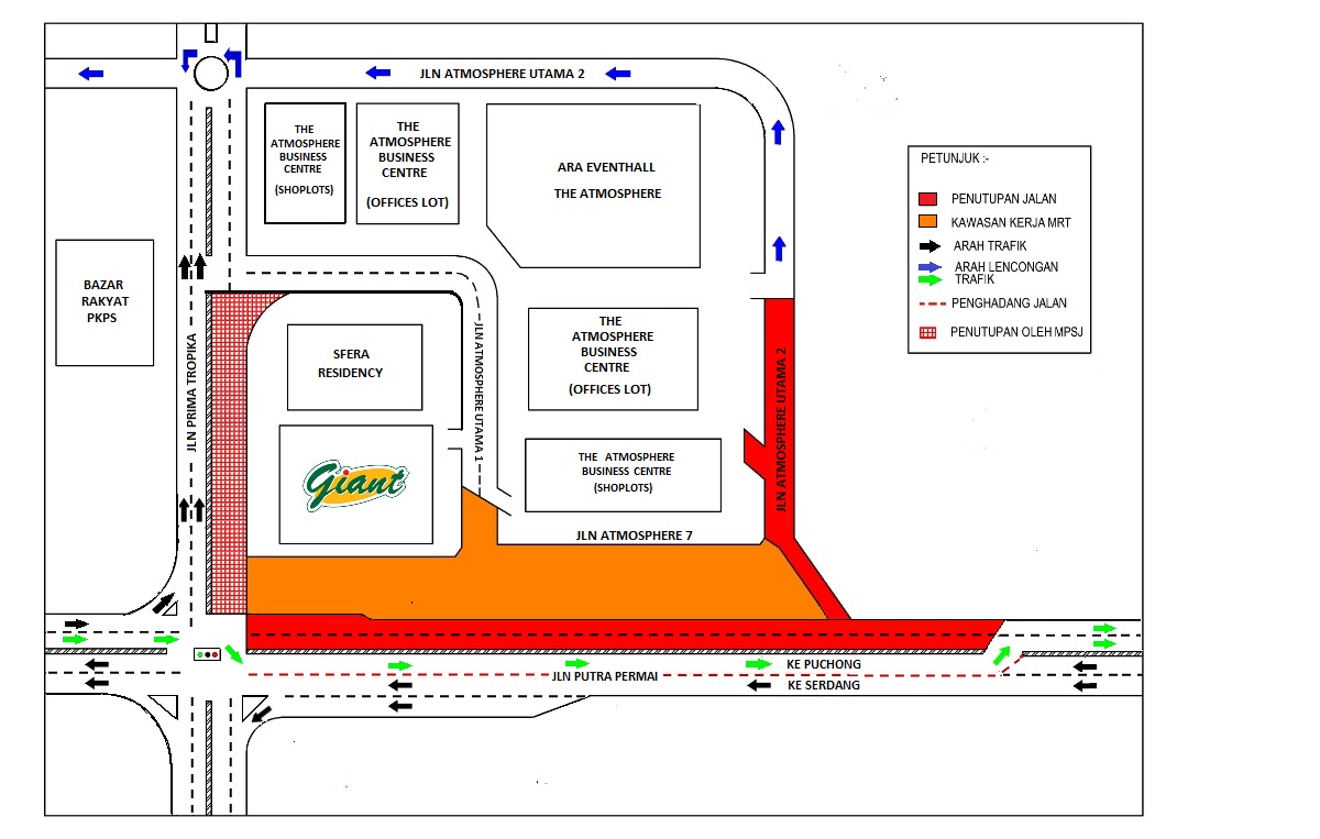 Mrt Corp Continuation Of Intermittent Full Bound Closure And Activation Of Contra Flow At Jalan Putra Permai Putra Permai Park Station Puchong Bound Date 08 July 2020 23 January 2021
