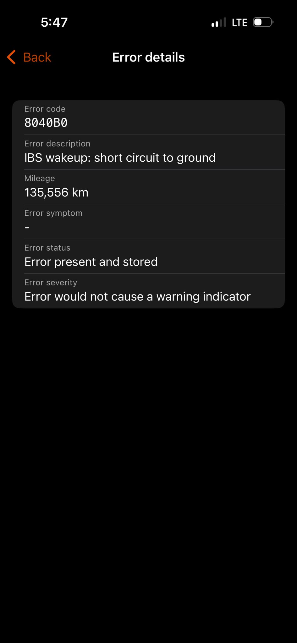 BMW X5 F15 error code CD8E10 and LIN bus communication issues