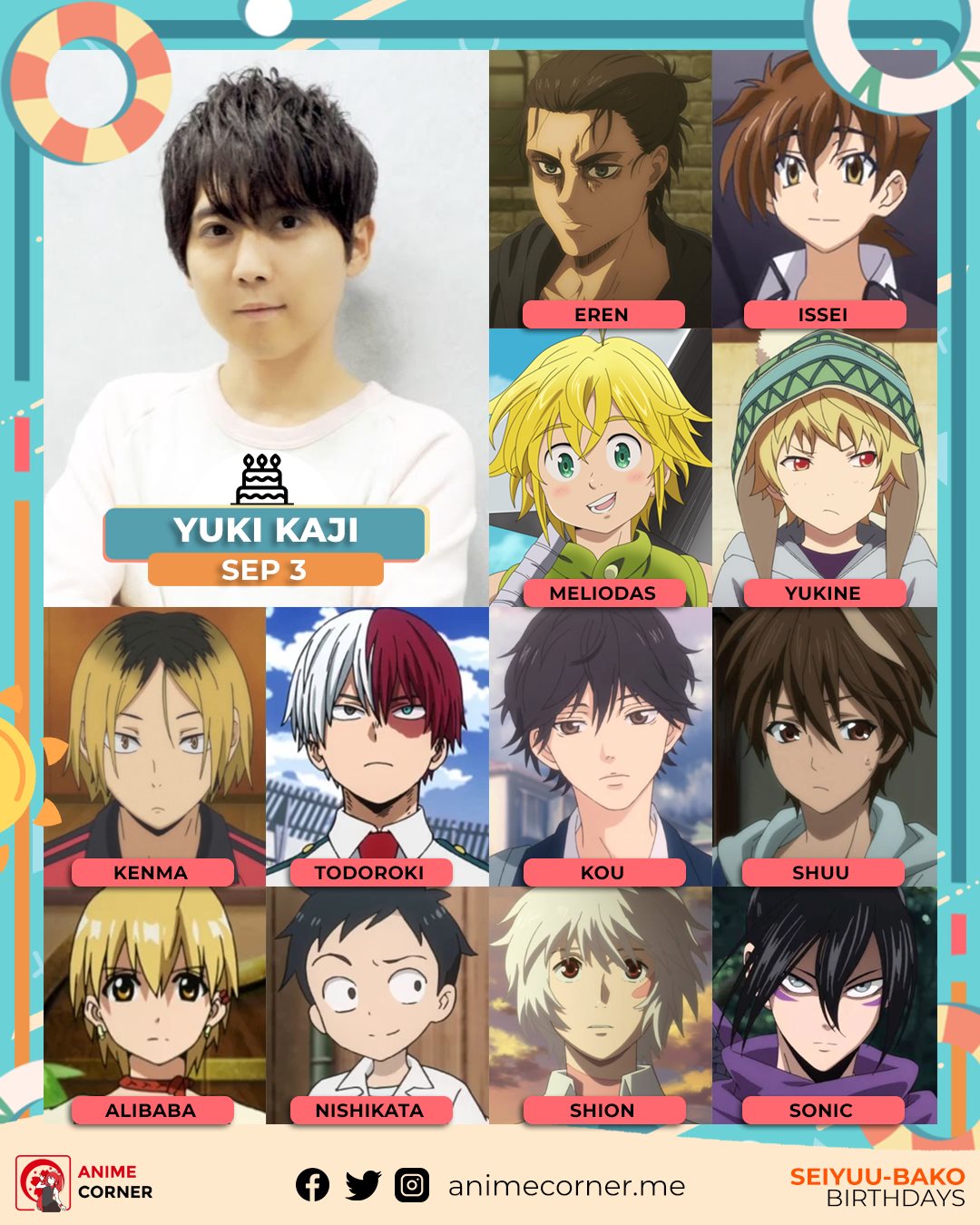 Let's wish Yuki Kaji a very happy 36th birthday! 🥳🥳🥳 He is