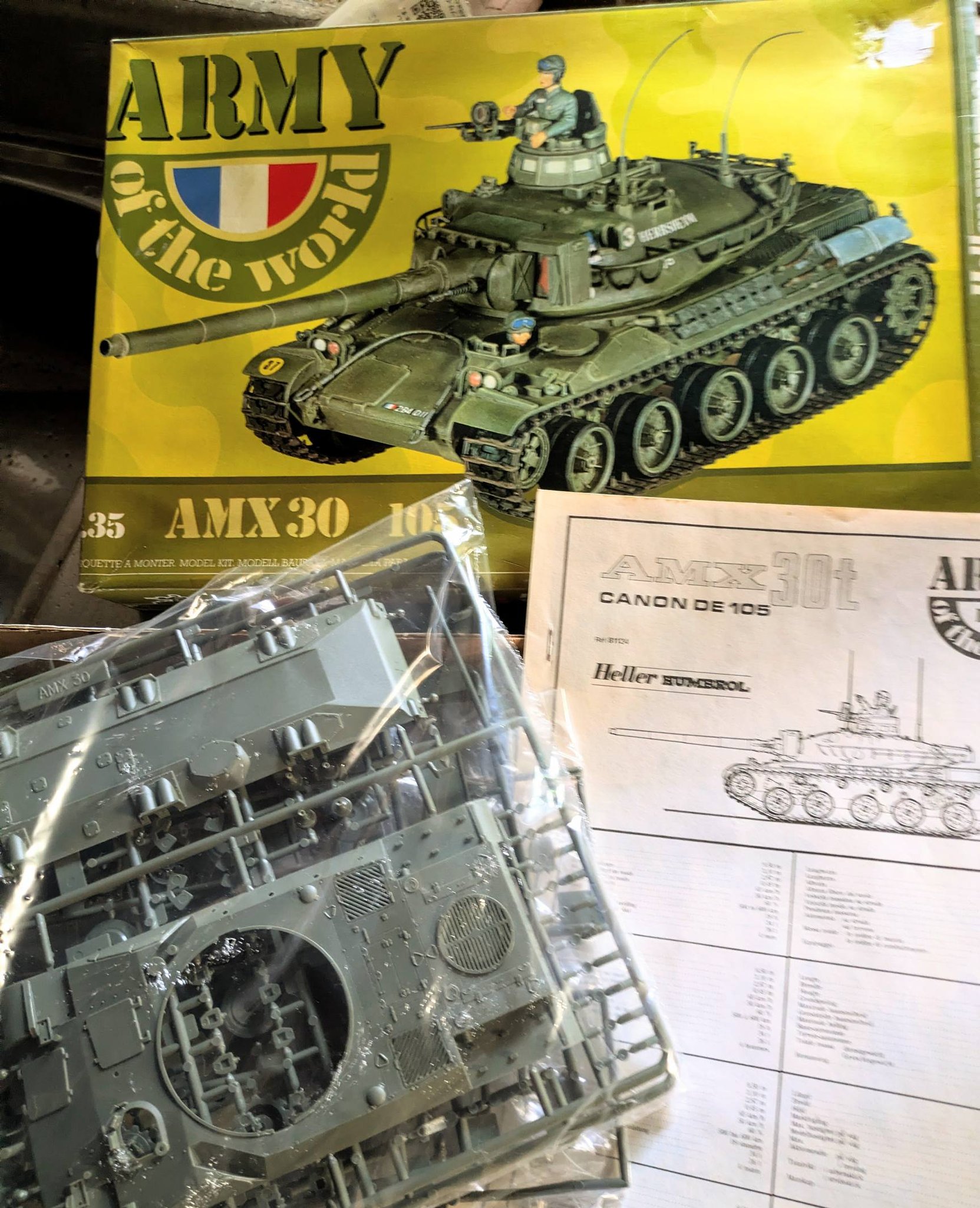 戦車モデルセット30 ◇🇲🇫AMX-30 キットをお手付きしています😅 ❋エレ―ル社 1:35スケール