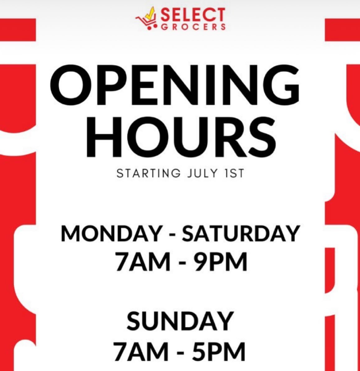 Select Grocers - Our Opening Hours 🛒 🍅 🥬 | Facebook