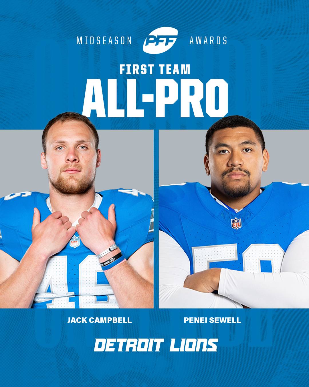 Detroit Lions players make 2025 mid-season All-Pro list