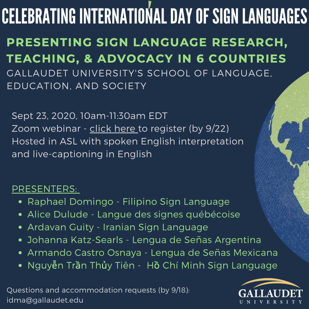 International Day of Sign Languages Webinar: Sign Language Research ...