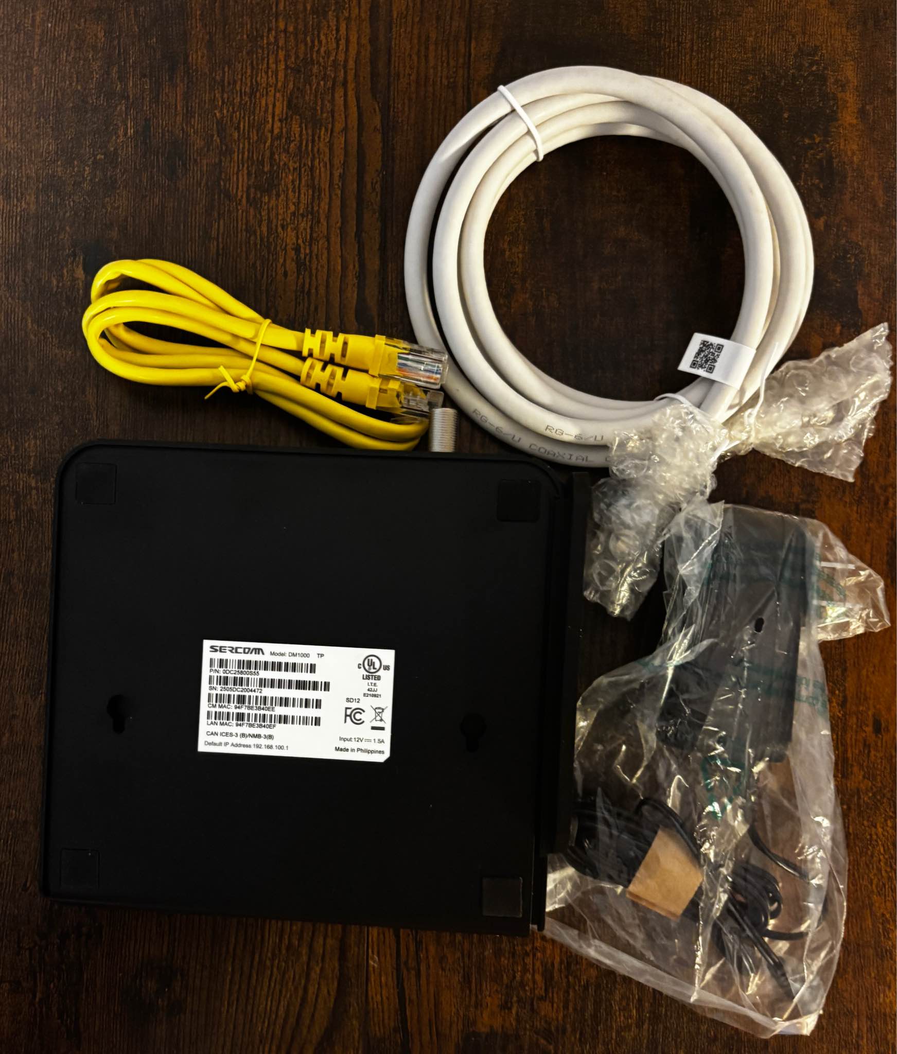 Koodo Cable Modem – Sercomm DM1000 TP (Complete Set) - Modems ...