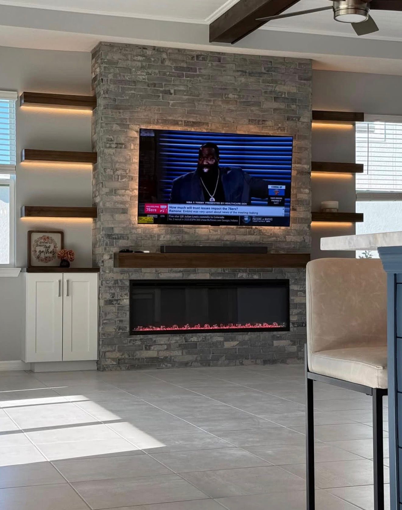 Custom media wall design and installation services