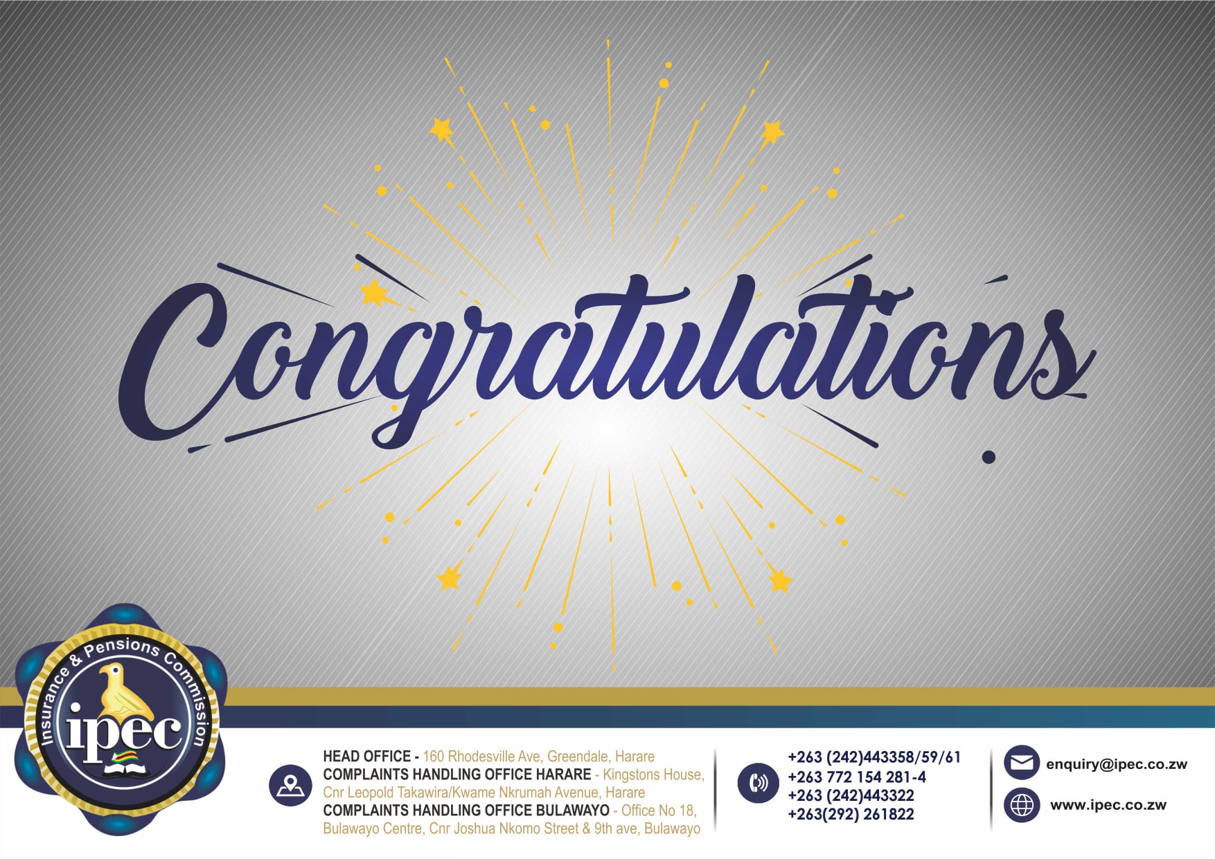 Congratulations to our... - Insurance and Pensions Commission