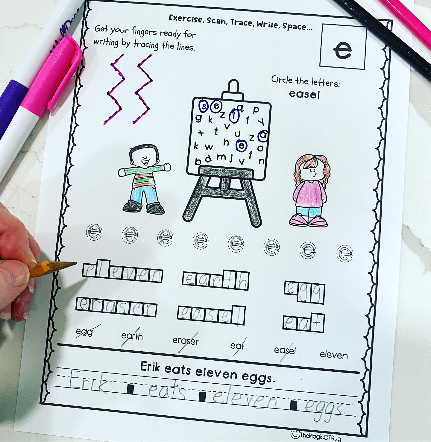 ️This is the the letter “e” worksheet... - The Magic OT Bug