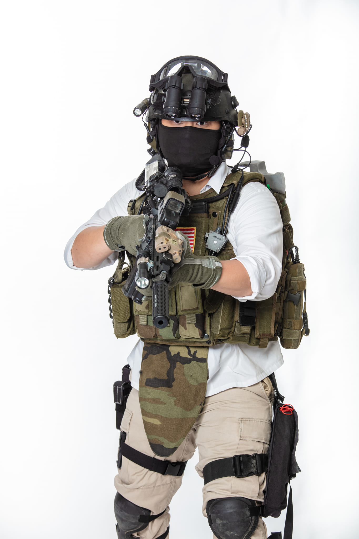 AWS CQB vest loadout for airsoft