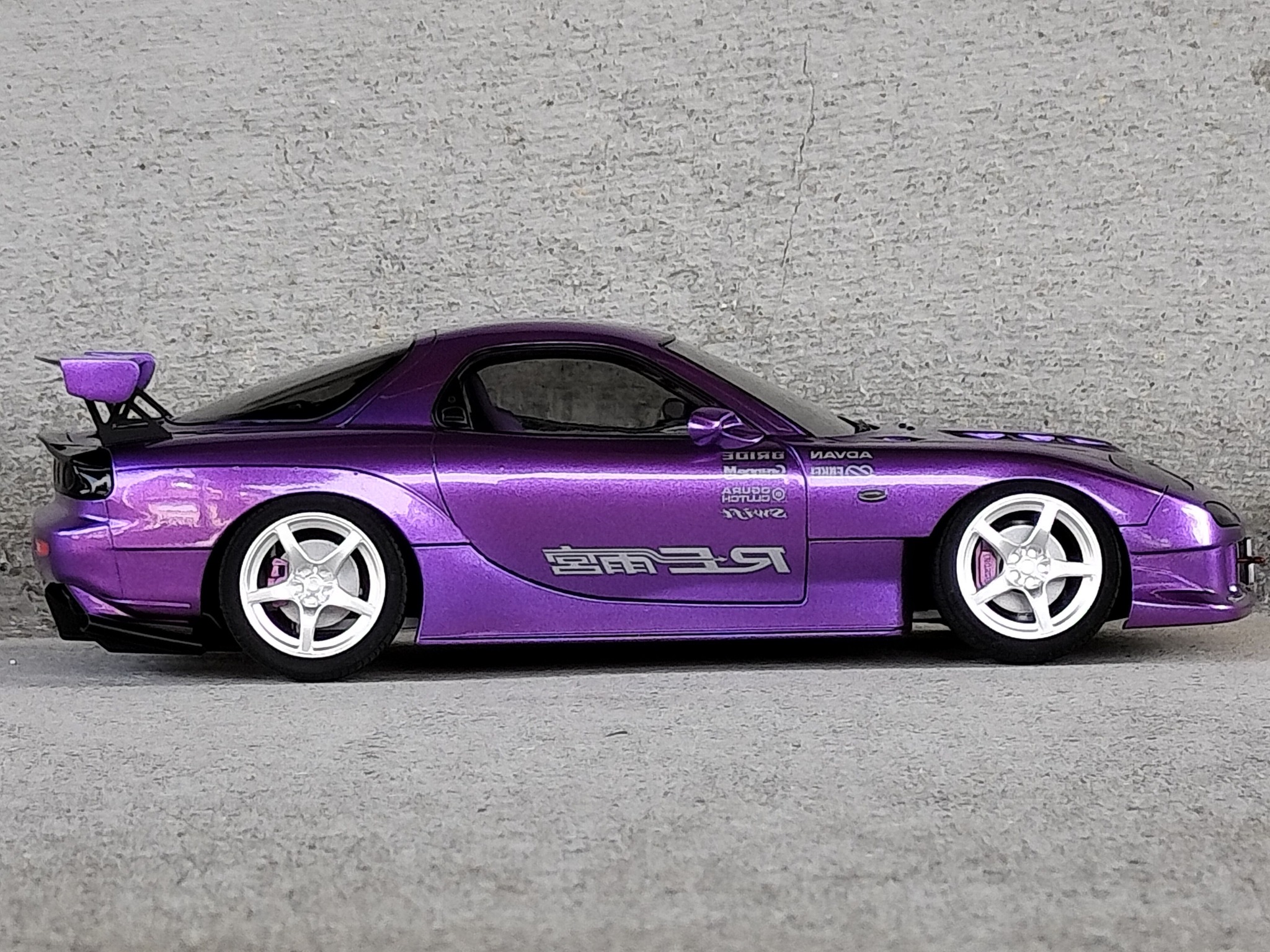 アオシマ RE雨宮 RX-7 完成 瀧川一郎パープルのSuper G-CRAZE7 久々に