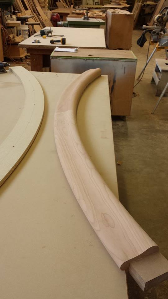 Custom radius bar rail... - Bossen Architectural Millwork