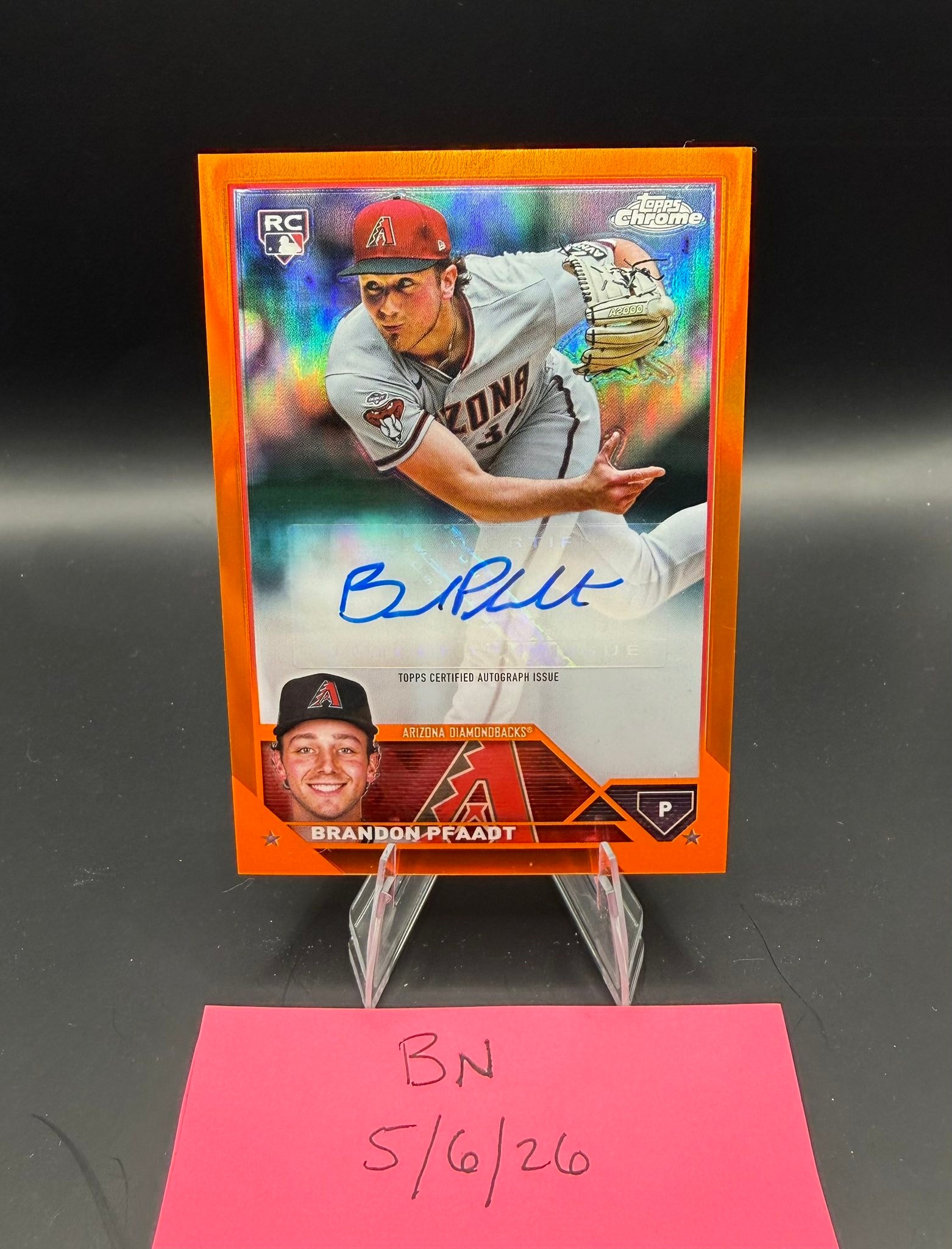 ? FOR SALE ? Brandon Pfaadt Topps Chrome Rookie Auto Orange 