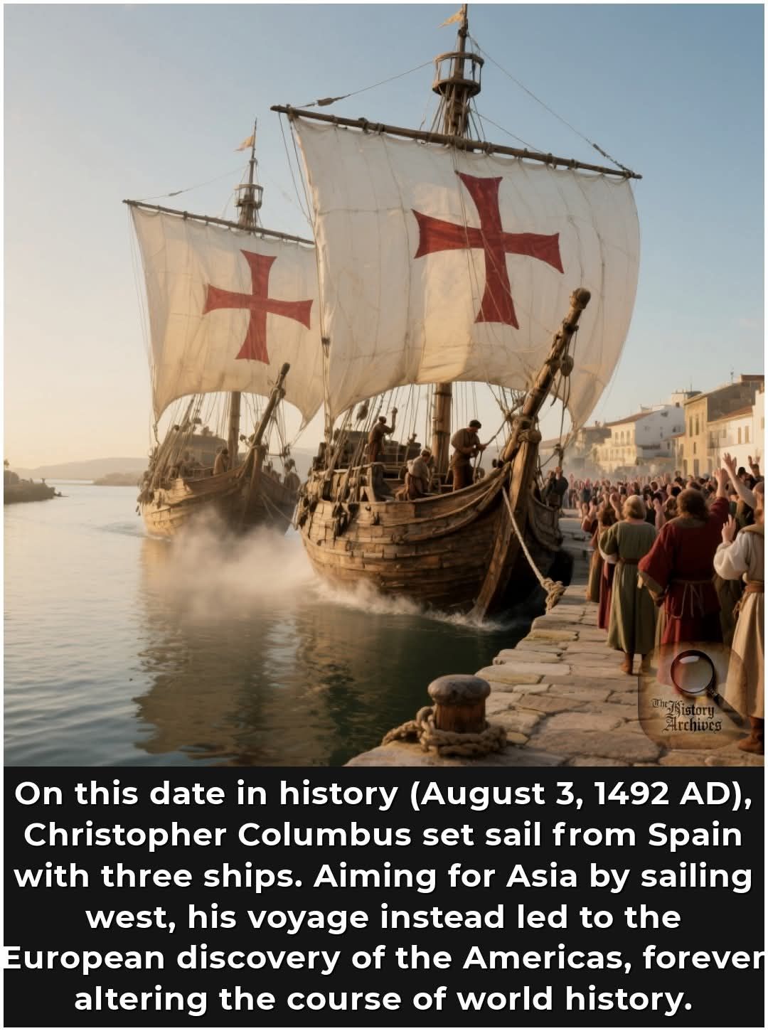 Christopher Columbus's voyage to the New World on August 3, 1492