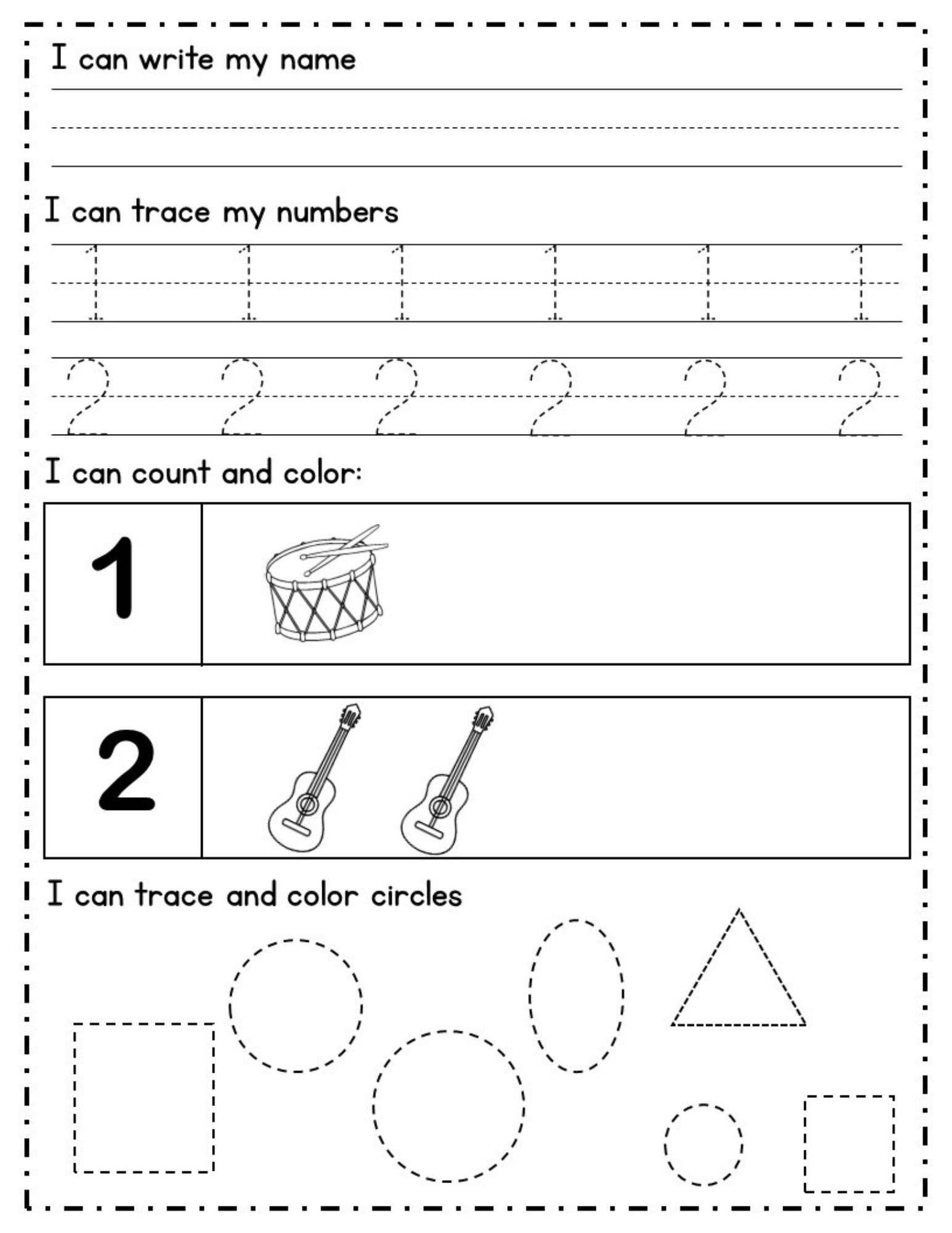 Number Tracing Activity... - Worksheets For Kindergarten PDF