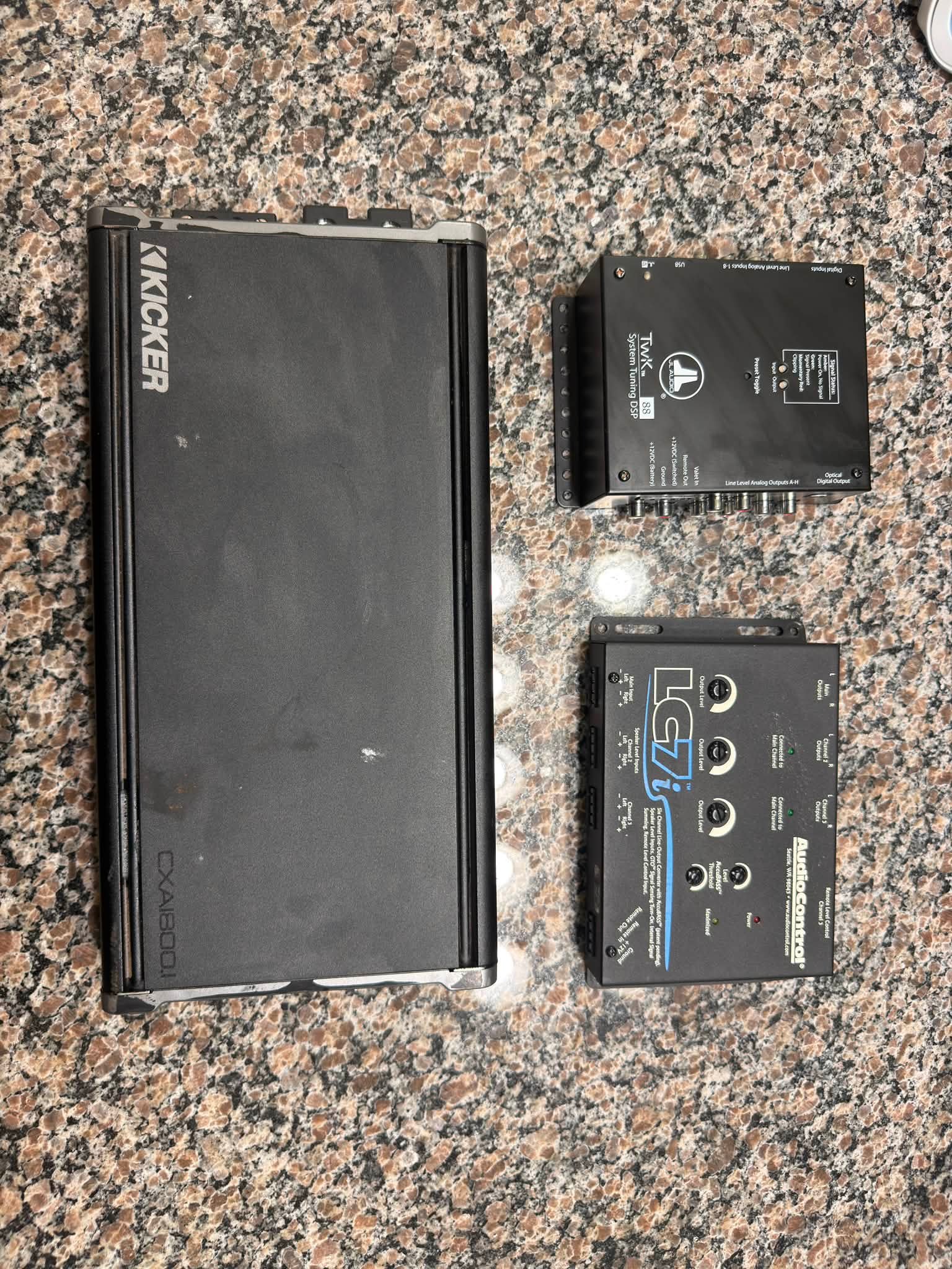 Used car audio components for sale: TWK88-250obo, LC7i-150, Kicker