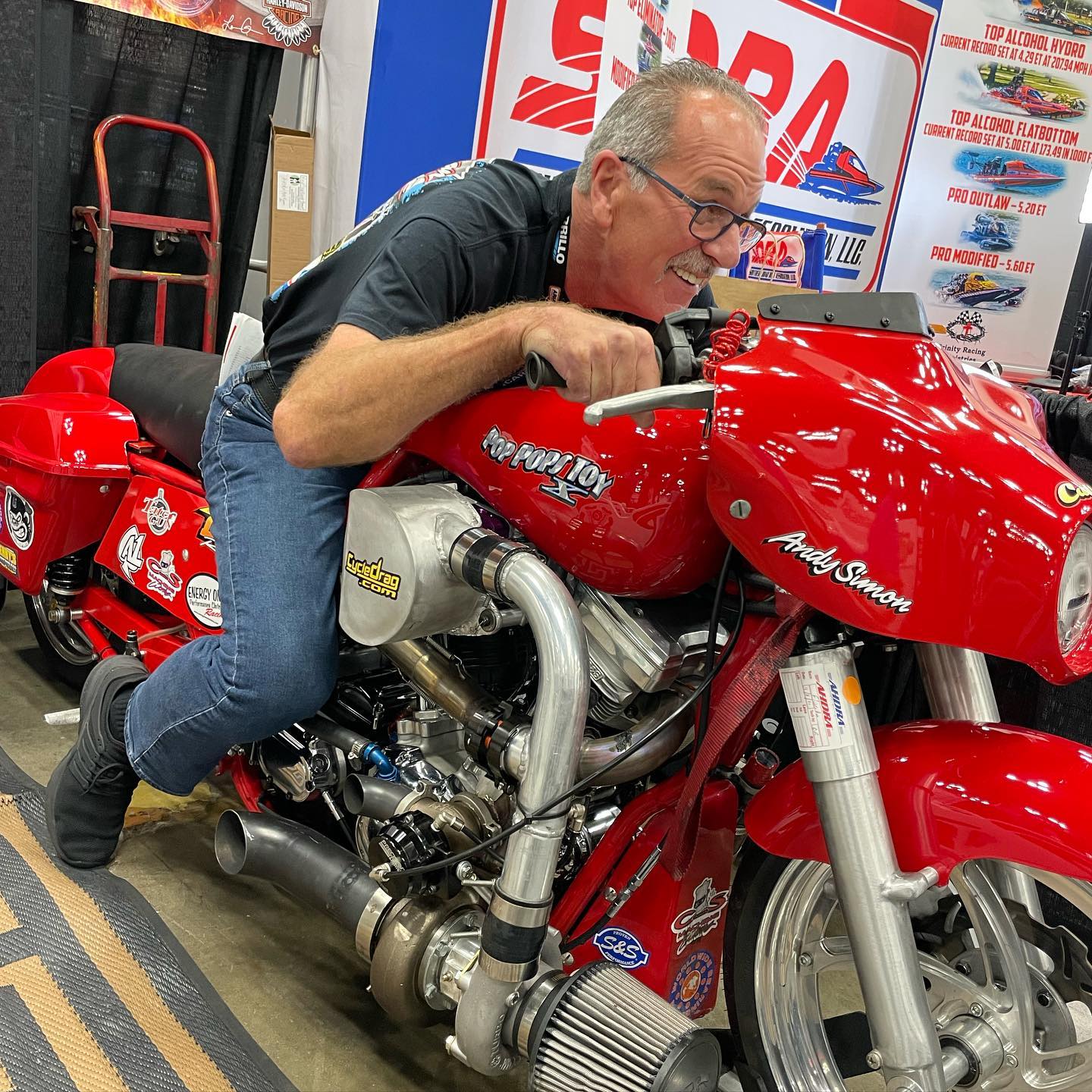 CycleDrag - New Bagger racer? Can he run a 7?...