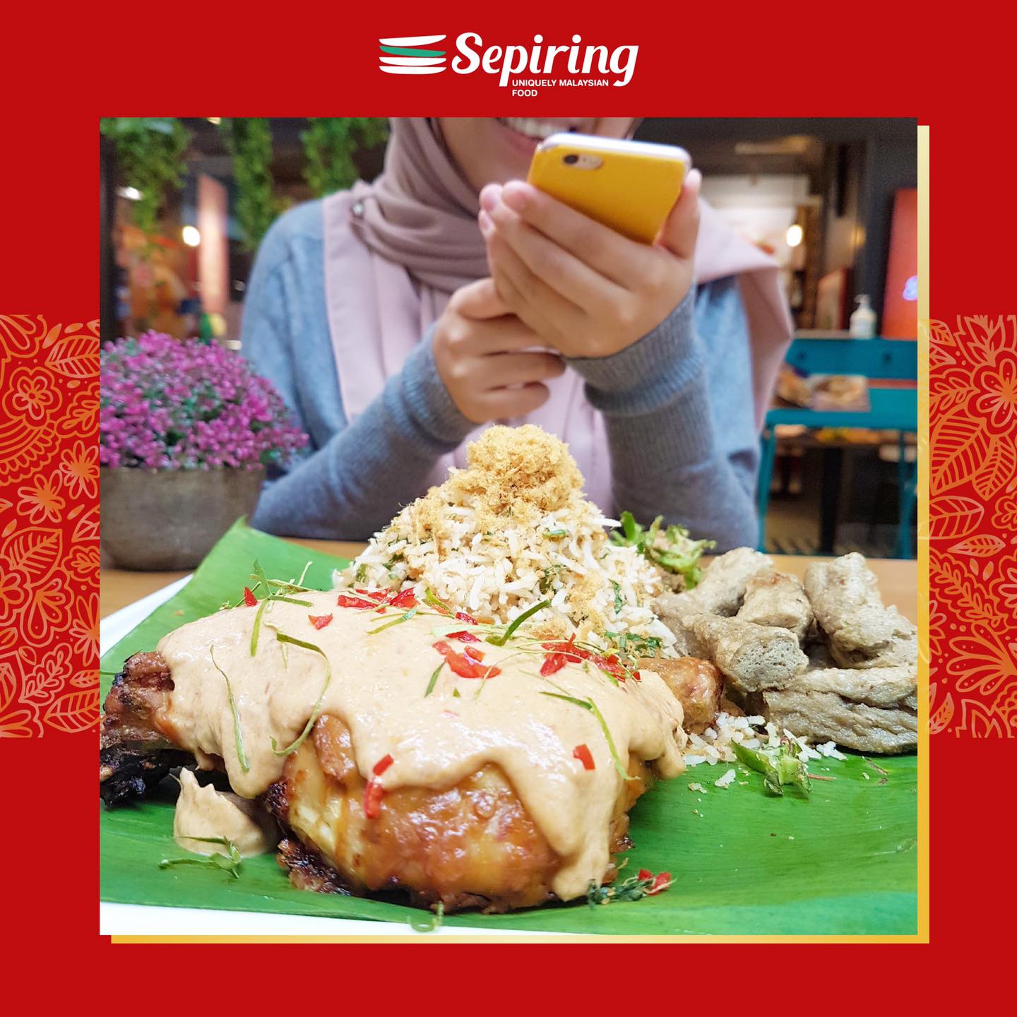 Sepiring - Our Nyonya Nasi Ulam with Ayam Percik is an...