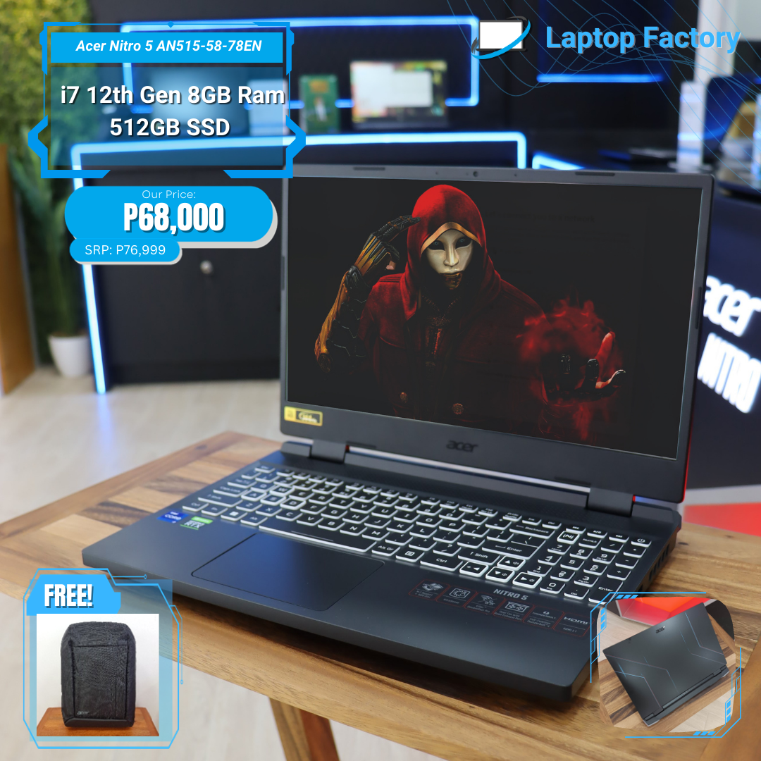 Laptop Factory - Brandnew-SEALED Acer Nitro 5 78EN I7 8GB RAM 512GB SSD ...