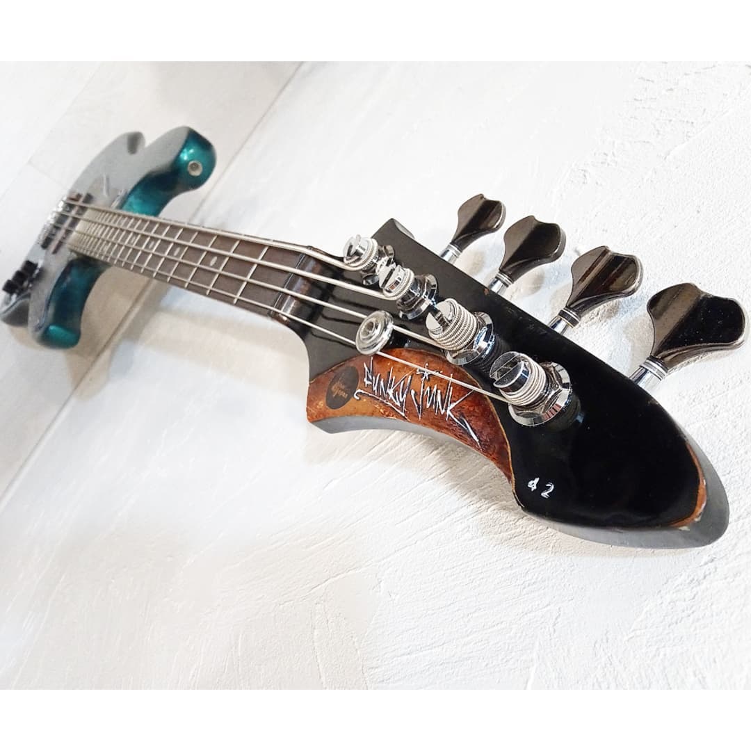 A 1990's Greco Japan scroll bass. This is a down sized short scale
